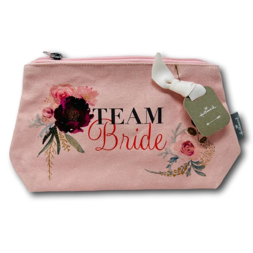 Hallmark Zippered Pouch Bag Team Bride Makeup Travel Toiletries